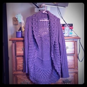 Beautiful purple open front cardigan